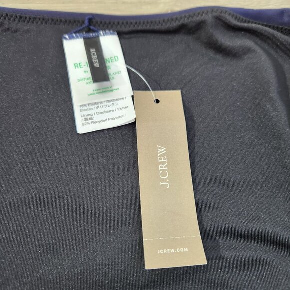J. Crew Blue Ribbed High Rise Swim Bottom Style BE808 New With Tags Womens XXL - Picture 7 of 16